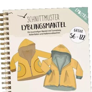 Schnittmuster Mantel/Jacke Kinder Gr. 56-122 - Papierschnittmuster Lyblingsmantel von Lybstes
