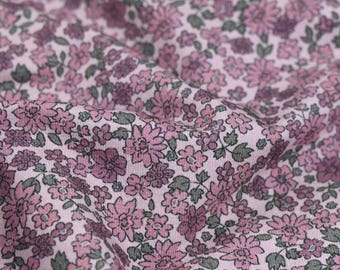 Jersey kleine Blumen rosé – Baumwolljersey Blumen – Jersey Stoff Meterware – Baumwollstoff
