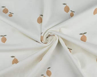 Jersey Zitronen von Family Fabrics - Baumwolljersey Meterware - Jersey Aquarelldruck
