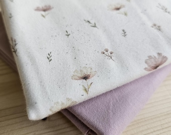 Jersey Blumen Boho - Baumwolljersey Meterware