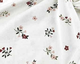 Jersey Blumen rosa - Baumwolljersey Meterware