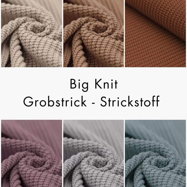 Big Knit Strickstoff in verschiedenen Farben - Grobstrick Meterware