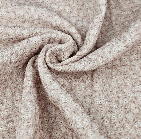 Musselin Blumen Petit Fleurs hellrose Double Gauze Meterware