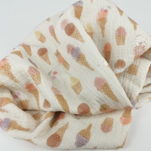 Musselin Eiscreme - Double Gauze Meterware