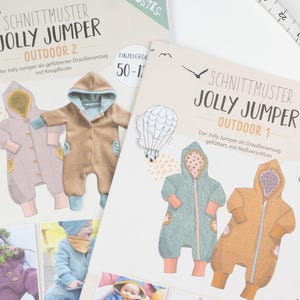 Schnittmuster Jolly Jumper Outdoor Gr. 50-122 - Papierschnittmuster Walkanzug von Lybstes