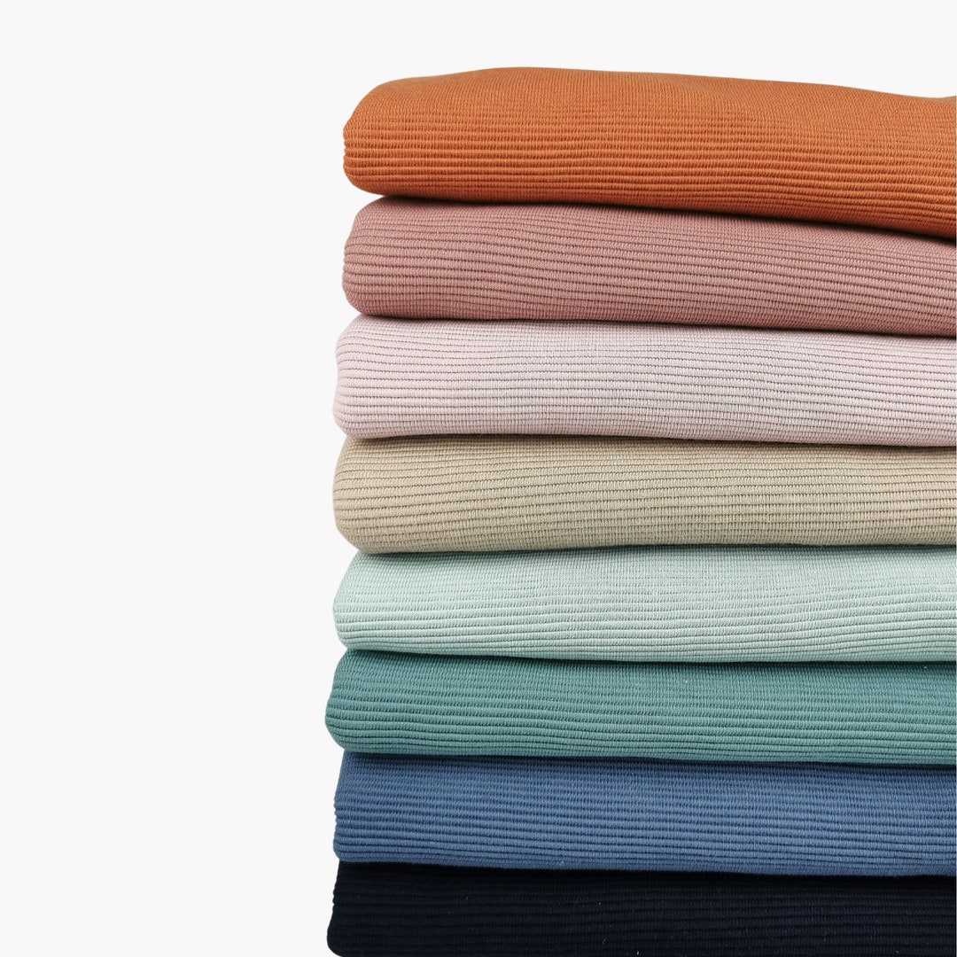 Ottoman Jersey Baumwollstoff Ottoman Ripp Jersey Stoff Marineblau