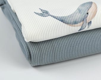 Rippjersey Wale - Rippenstrick Jersey Wal - Rib Jersey Stoff Baumwolle - Meterware - Stoffpaket Jersey Kinder
