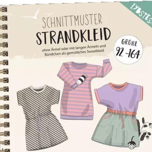 Schnittmuster Strandkleid Kinder Gr. 92-164 - Papierschnittmuster von Lybstes