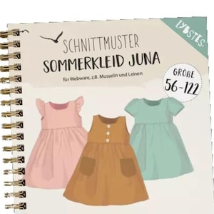 Schnittmuster Sommerkleid Gr. 56-122 - Papierschnittmuster Sommer Juna von Lybstes