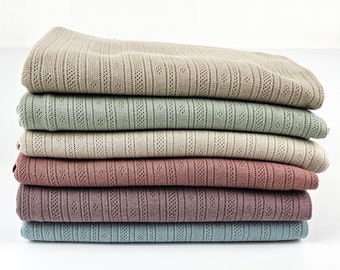 Pointelle Feinstrick Jersey in verschiedenen Farben