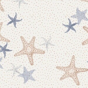 65 cm Jersey Starfish by Family Fabrics - Remnant