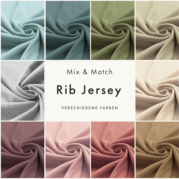 Rib Jersey mix&match - Ribstrick Meterware