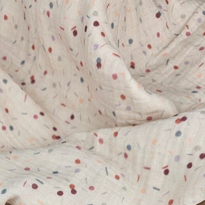 Musselin Konfetti - Double Gauze Meterware