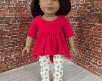 Sweet Gingerbread Two Piece Outfit for American Girl Our Generation 18" Doll