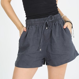 LINEN SHORTS for Women, womens clothing, hightwaisted SHORTS. %100 linen pants, gifts for her