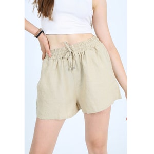 LINEN SHORTS for Women, womens clothing, hightwaisted SHORTS. %100 linen pants, gifts for her