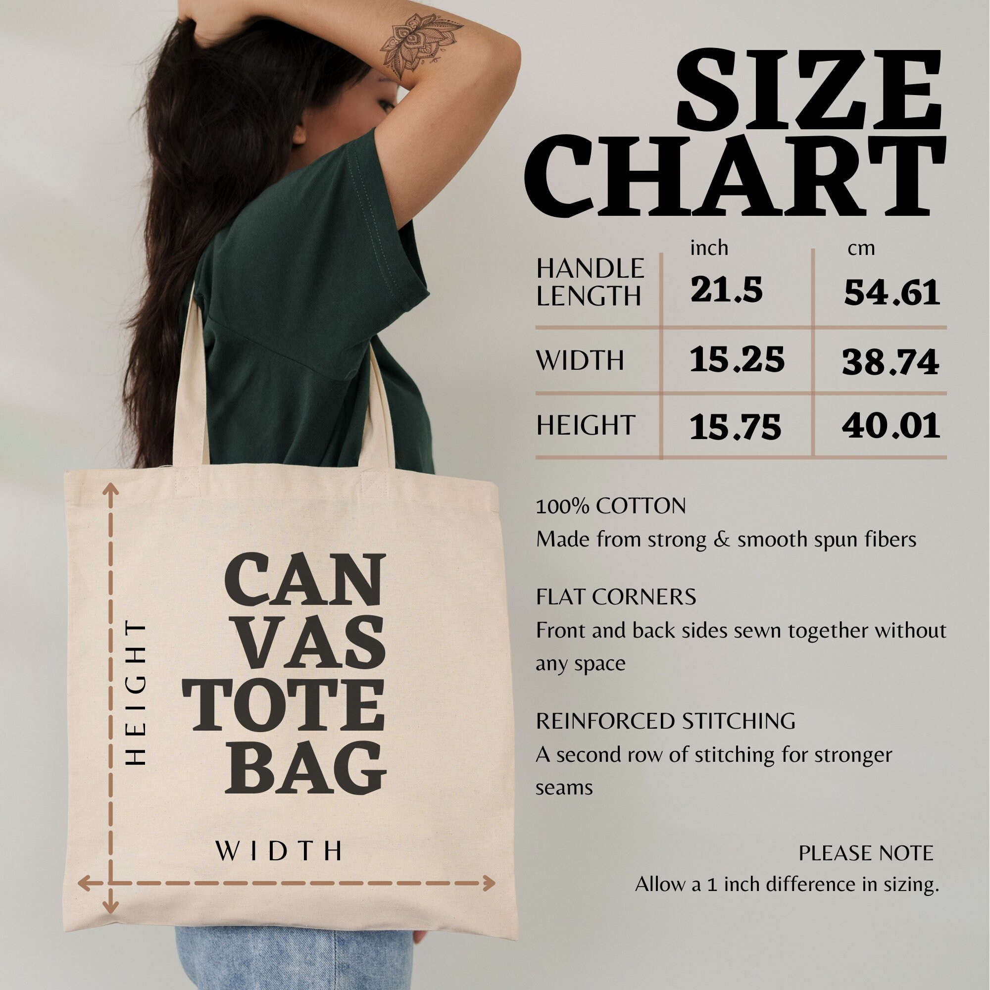 WZJHCL The Reader Tarot Card Tote Bag - Reusable Grocery Shopping Bag, Occult Witchy Shoulder Tote (35x40cm)