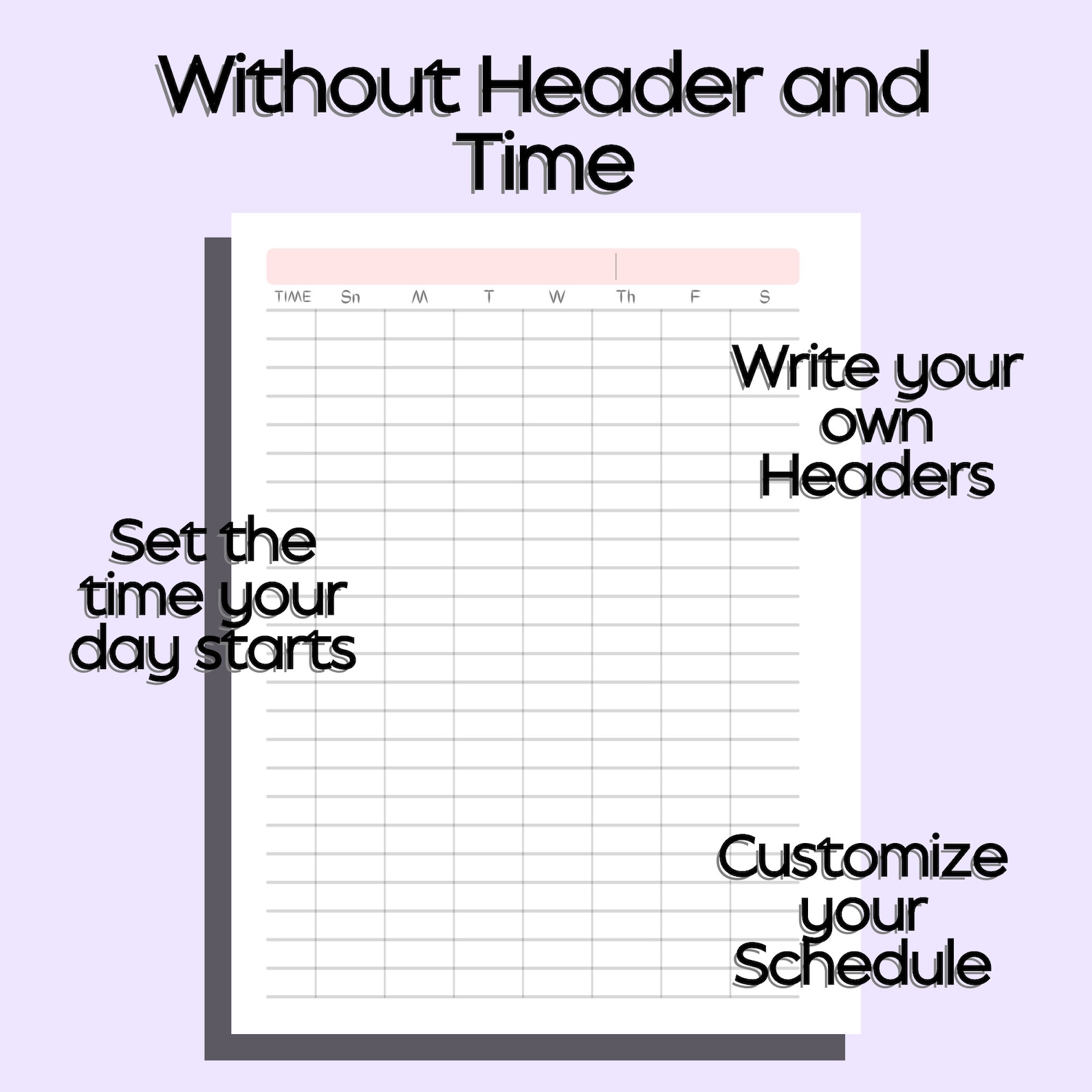 Weekly schedule 24 hour printable digital download class work etsy