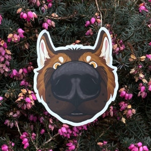 Boep de Snoot! Sticker Duitse herdershond, neus, schattig, huisdieren, honden, snuffelen,