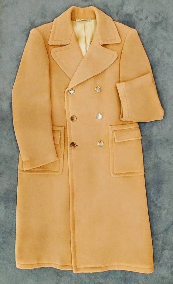 Double Breasted Overcoat in Camel