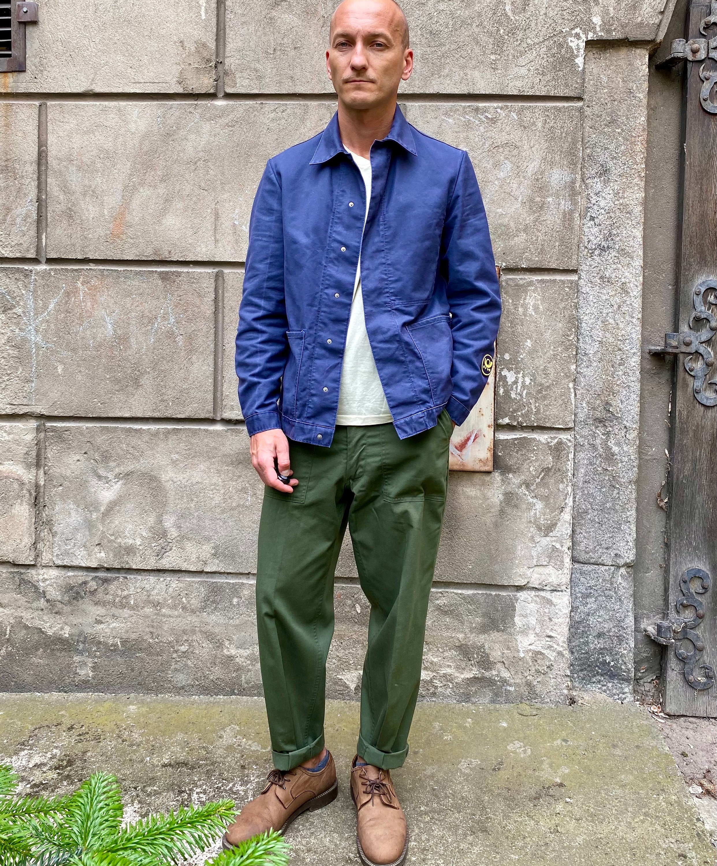 [MONOHA] / ☆ 25SS Cotton dying work jacket / blue Cotton dying work jacket (blue) : MONOHA