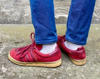 Vintage Originals Adidas Topanga Burgundy Unisex Suede Sneekers Dead Stock  Size 8 42 - Etsy