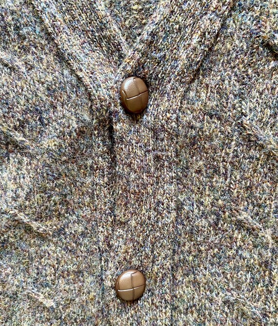 Woolen Mens Cardigan | Vintage Pure New Wool Swea… - image 9