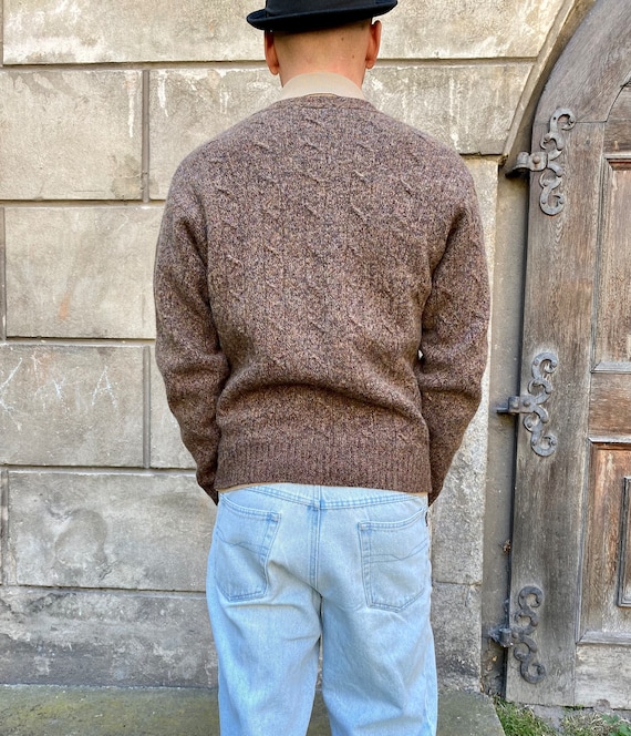 Woolen Mens Cardigan | Vintage Pure New Wool Swea… - image 7