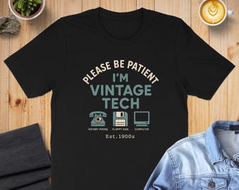 Vintage Tech T-Shirt, Retro Computer Graphic Tee