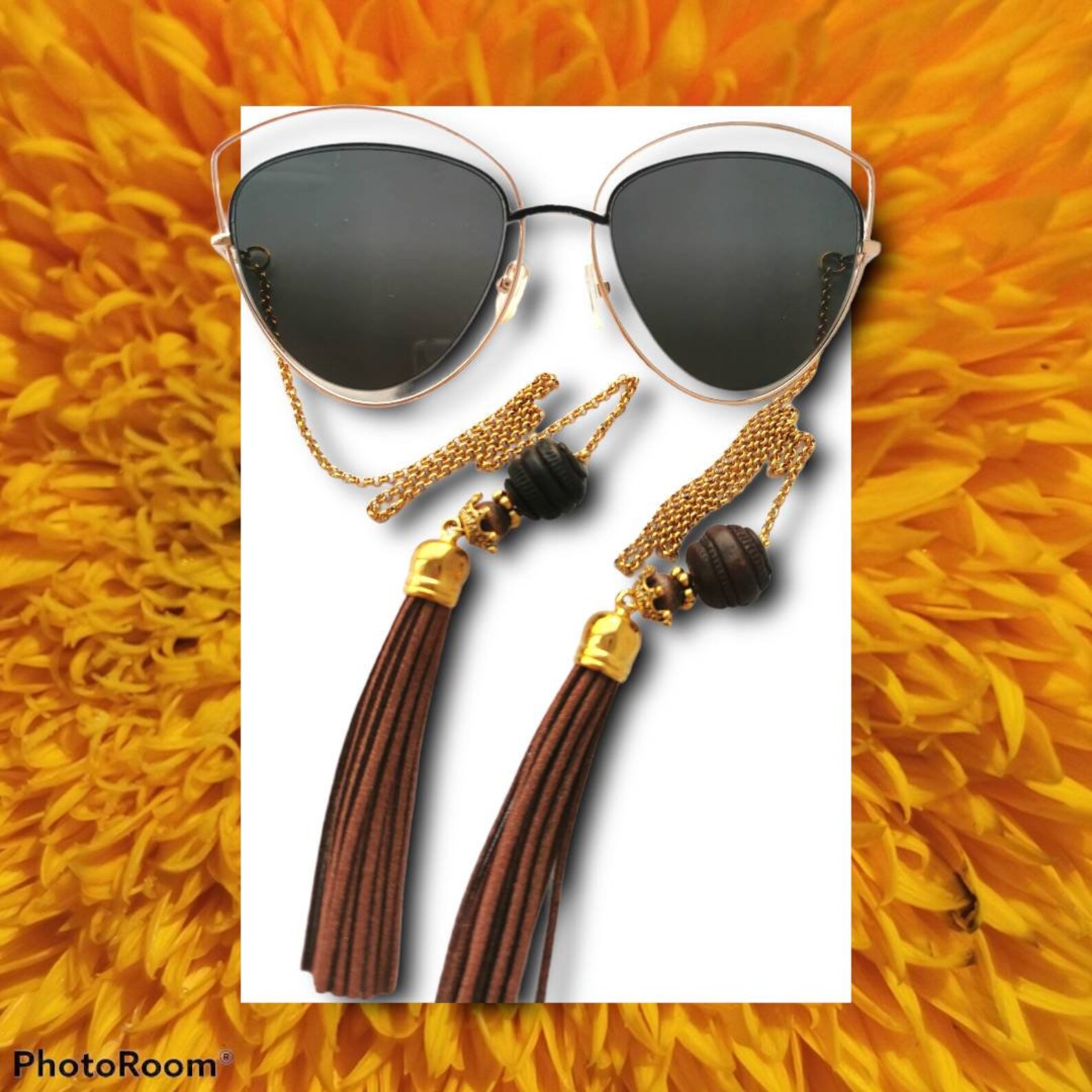 Fashion Chain Temple Sunglasses Unique Round Clay Beads and Etsy