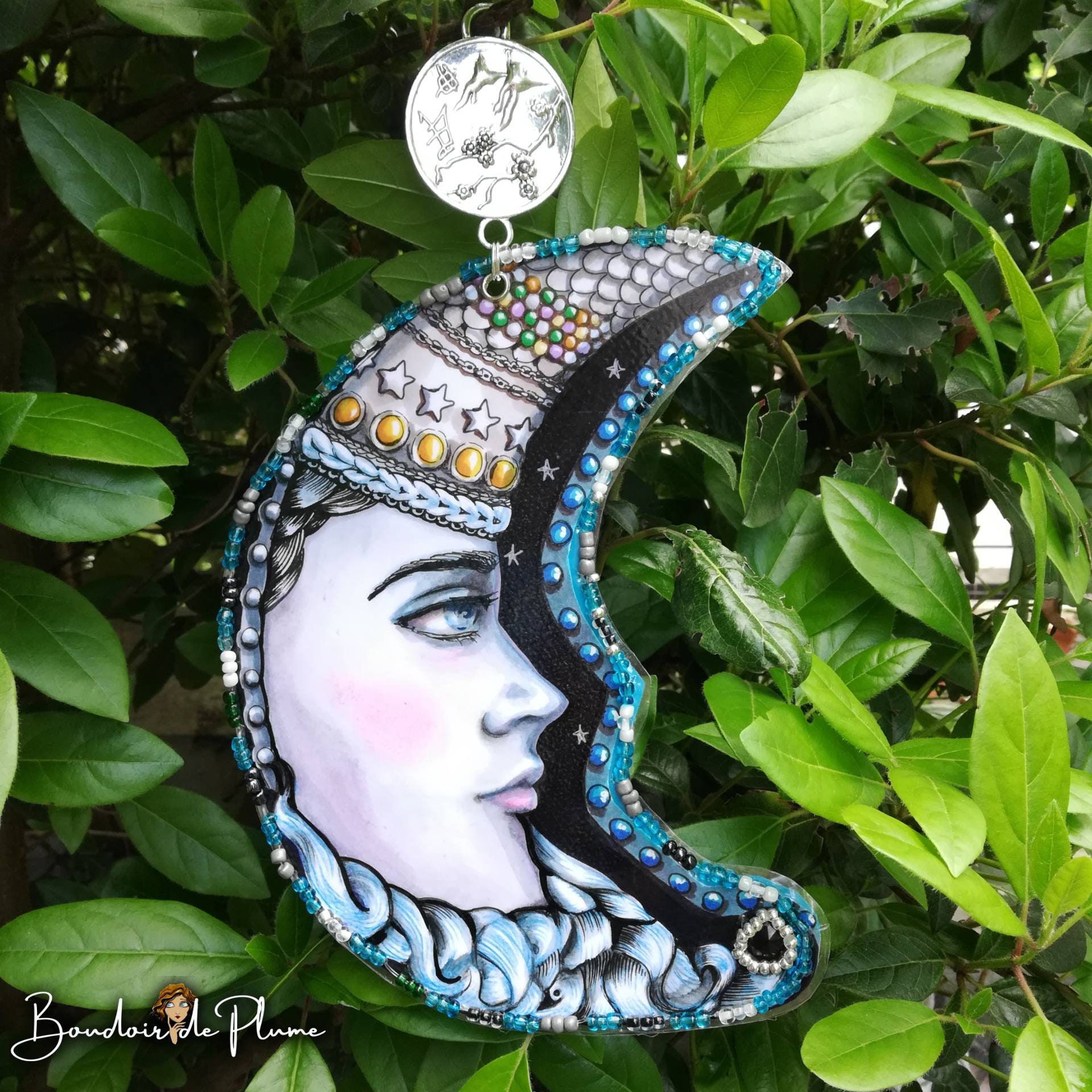 Pampille Suspension Ornementale Lune