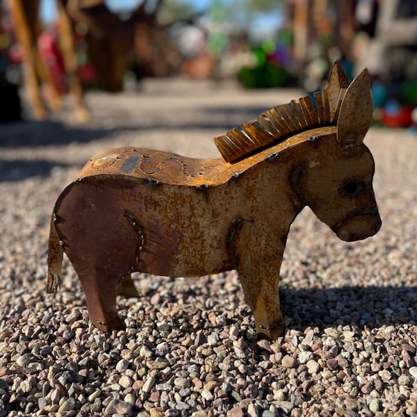 Metal Donkey Decor Etsy