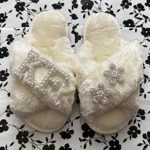 Chinelos de flor de pele sintética | Chinelos infantis personalizados | Presentes para crianças | Presentes de Natal para crianças | Presentes de Natal para crianças | Chinelos de flor