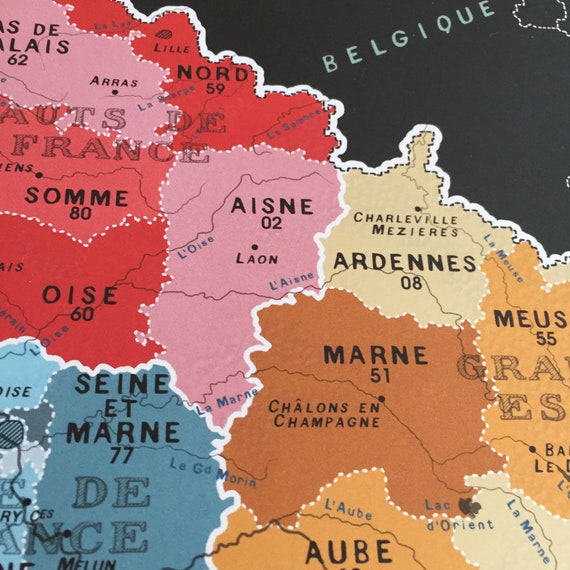 Carte des départements de France  France map, France travel, Regions of  france