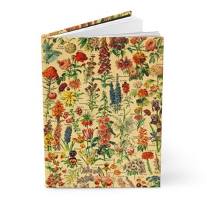 Vintage Botanical Flower Journal: Adolphe Millot Art, Cottagecore Notebook