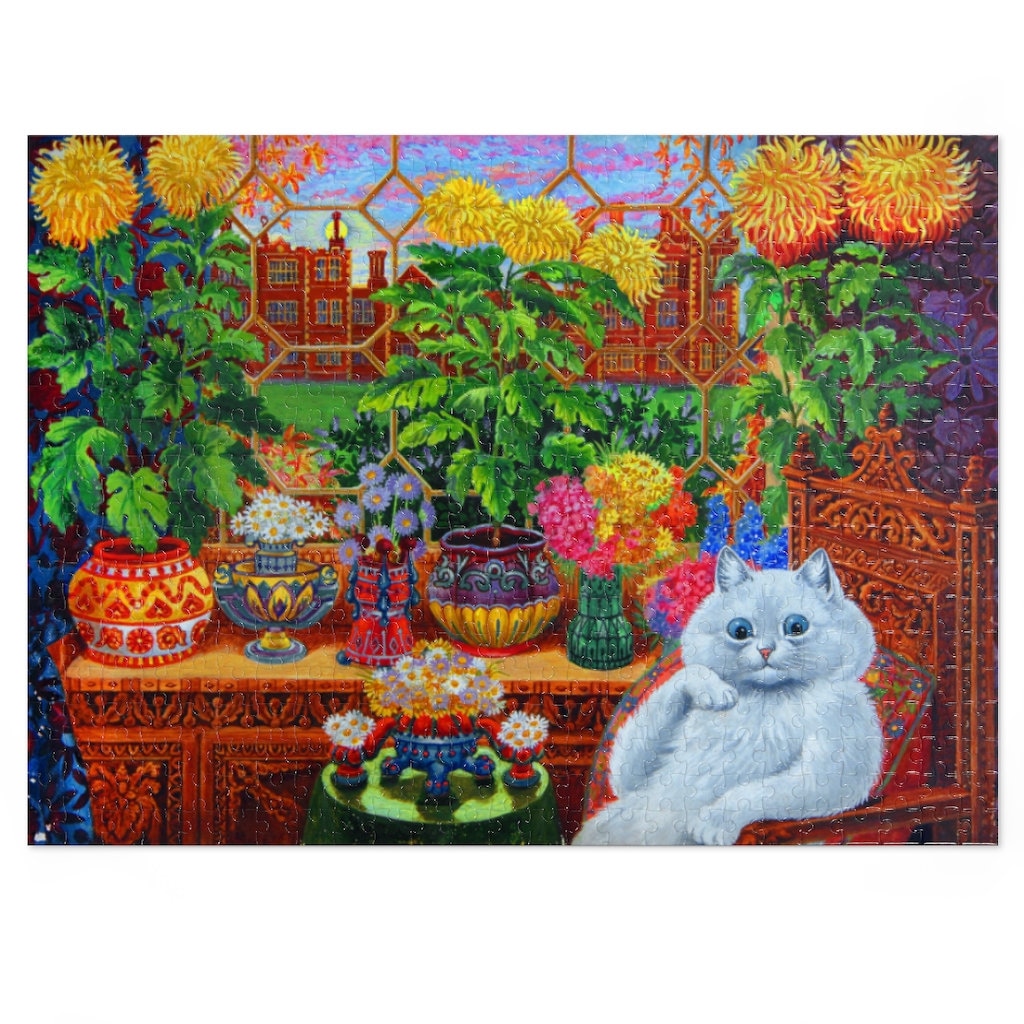 Study of a Cat's Head Jigsaw Puzzle by Louis Wain - Pixels Merch