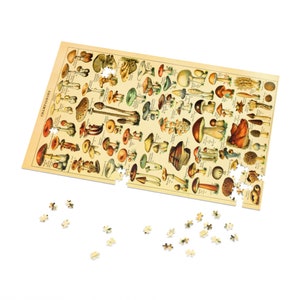 Vintage Mushroom Jigsaw Puzzle 1000 Pieces, Adolphe Millot, Nature Puzzle, Woodland Puzzle, Puzzle Lover Gift, Puzzles For Adults, Games