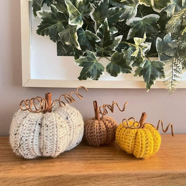 Autumn Crocheted Pumpkin - home decor - seasonal decor