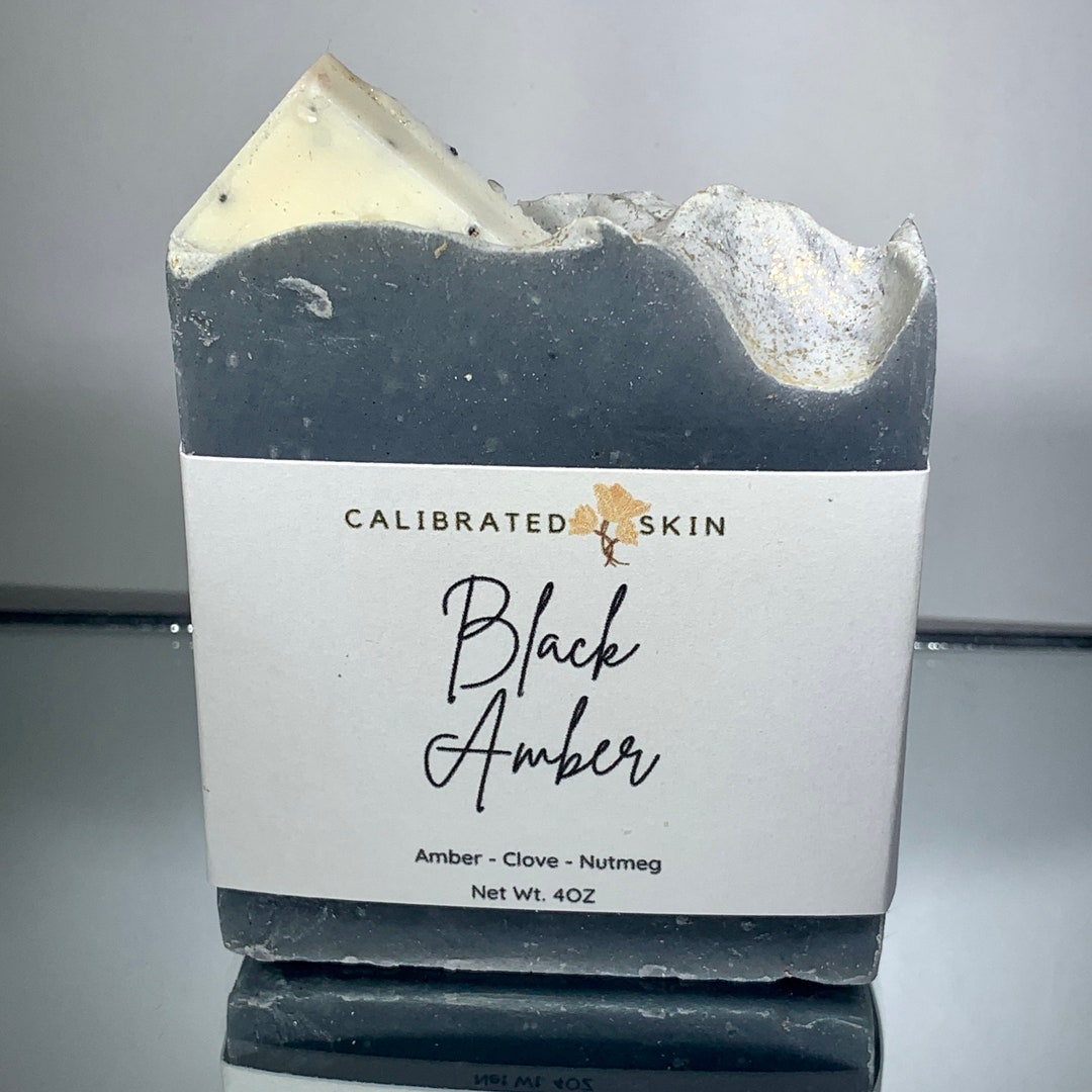 Black Amber Bar Soap Moisturizing Bar Soap Handmade Soap Etsy