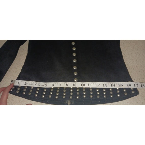 Vintage Roncelli black denim studded pant suit '7… - image 5