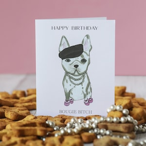 French bull dog pet birthday card