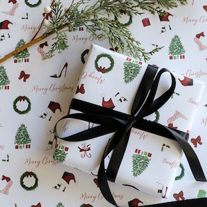 Naughty or Nice Shoes Christmas wrapping paper