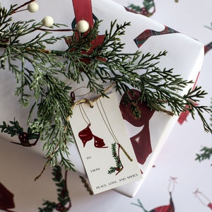 Set of 8 Designer Shoe Ornament gift tags