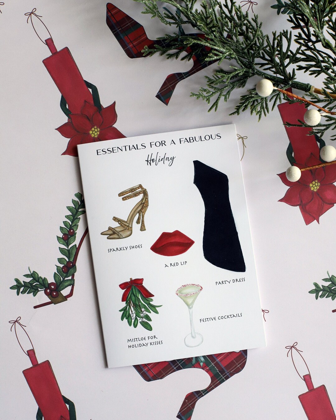 Holiday Essentials Fashion Christmas Card Etsy