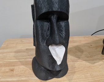 Distributeur de mouchoirs en papier Moai - Sculpture Moai - Histoire de l'art - Préhistorique - Esprit sacré - Magique - Pouvoir - Cadeau - Imprimé 3D