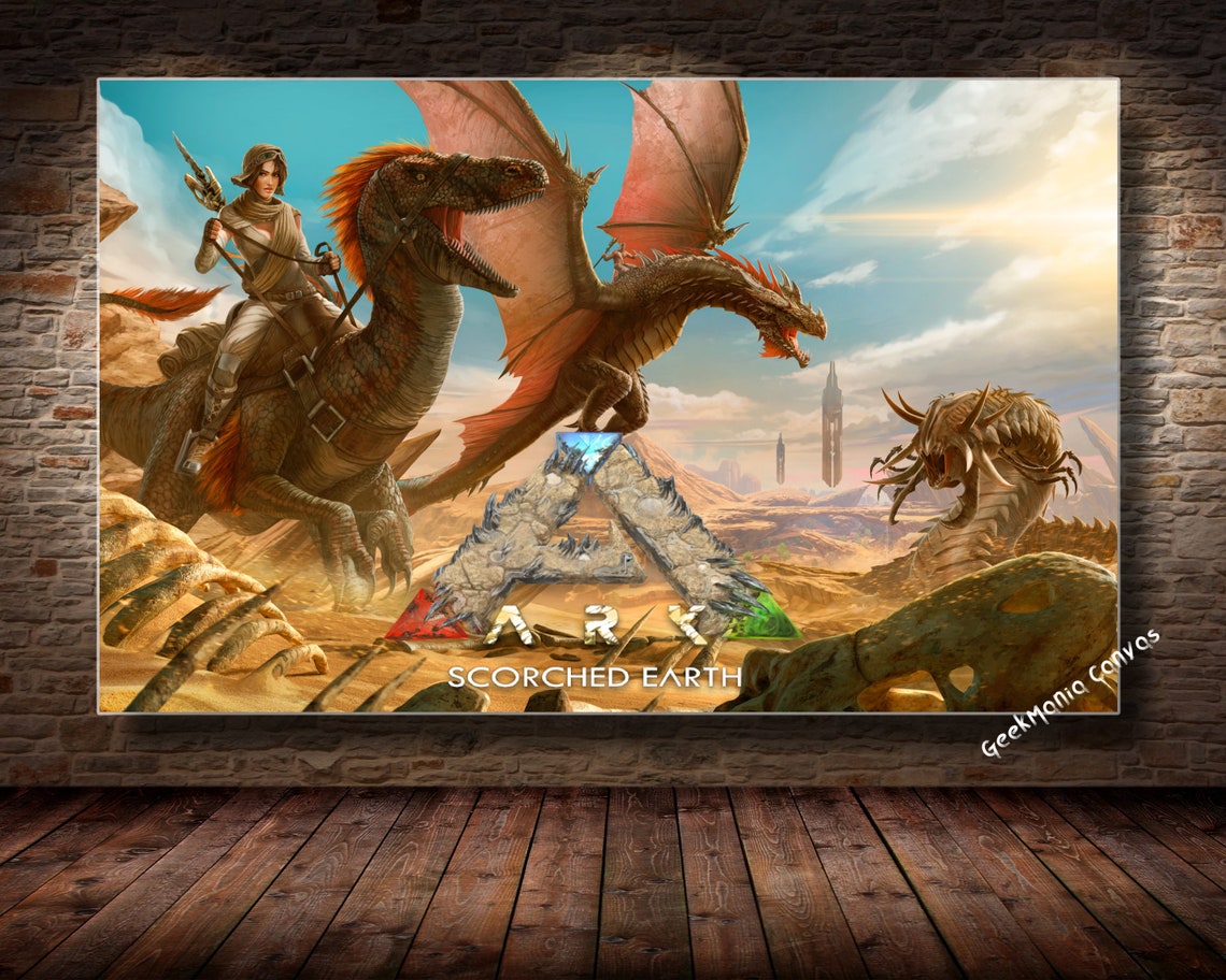Ark Survival Evolved Canvas Poster Canvas Print Wall Art Etsy