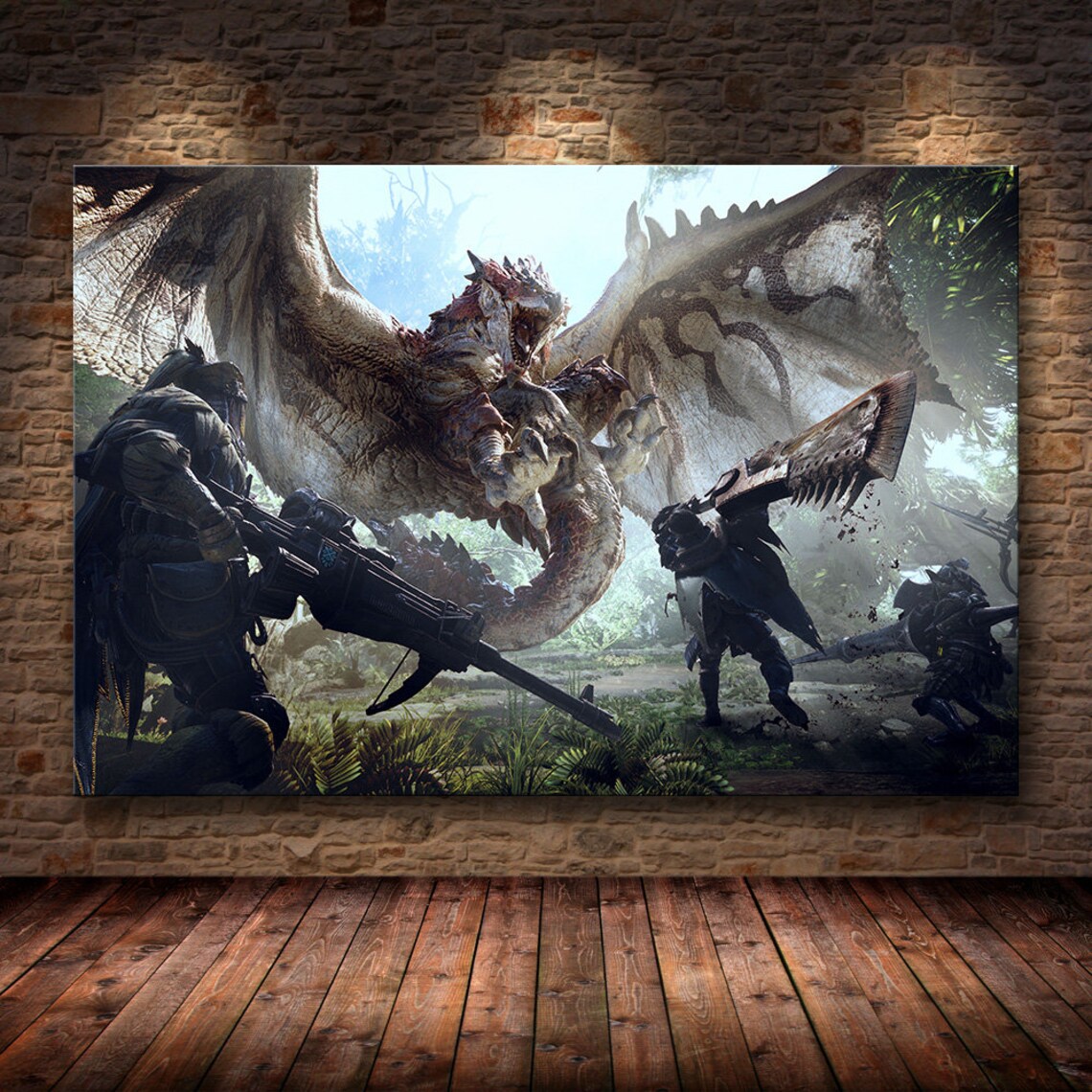 Monster Hunter World Canvas Poster Print Wall Art Home Decor Etsy