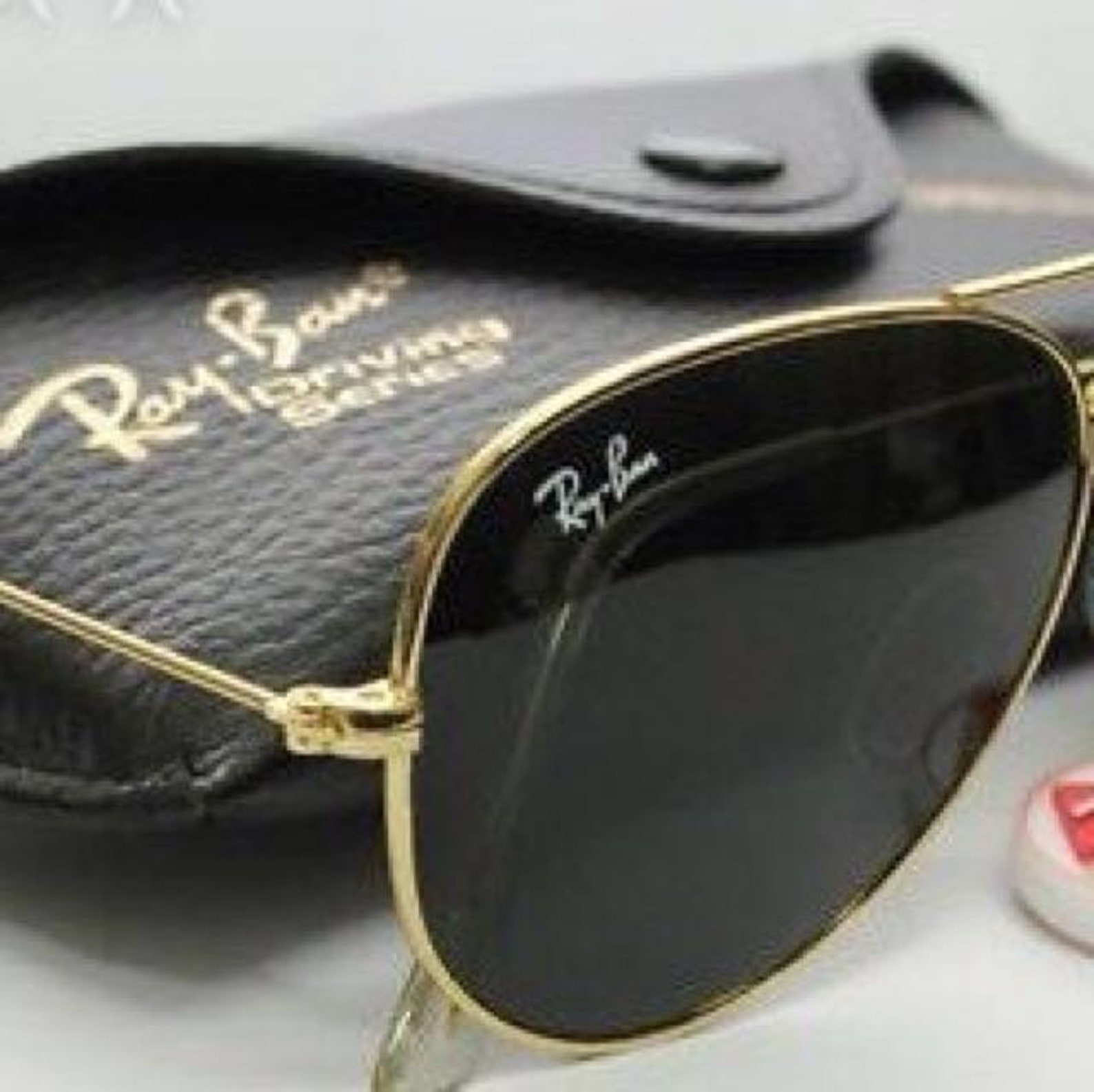 Sunglasses Ray ban Aviator RB3025 Gold Frame Black Lens Etsy