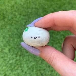 Little Rock desk buddy, cute creature clay figure, worry pocket friend, collectible study companion, unique sculpture gift, desk pet, clay.