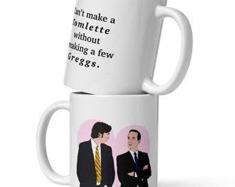 Succession Tom & Greg Mug | Tomlette HBO Funny Unique Quirky Novelty Gift Iconic TV Show Wambsgans Hirsch Humorous Meme